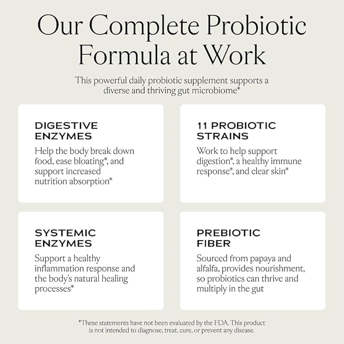 SAKARA Complete Probiotic - Prebiotics and Probiotics for Women Digestive Health Supplements Supports Bloating Immune System &amp Skin Radiance Gut Health for Women with 3 Billion CFU's - 180 Caps