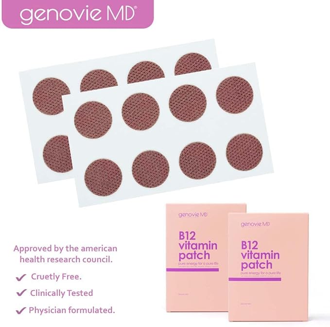 B12 Patch with Multivitamin Plus Vitamin Extra Strength Formula for Boost Energy &amp Focus Memory Self Adhesive Natural Made with B12 Vitamin C and E Perfect for Boosting Your Entire Day 64 Patc