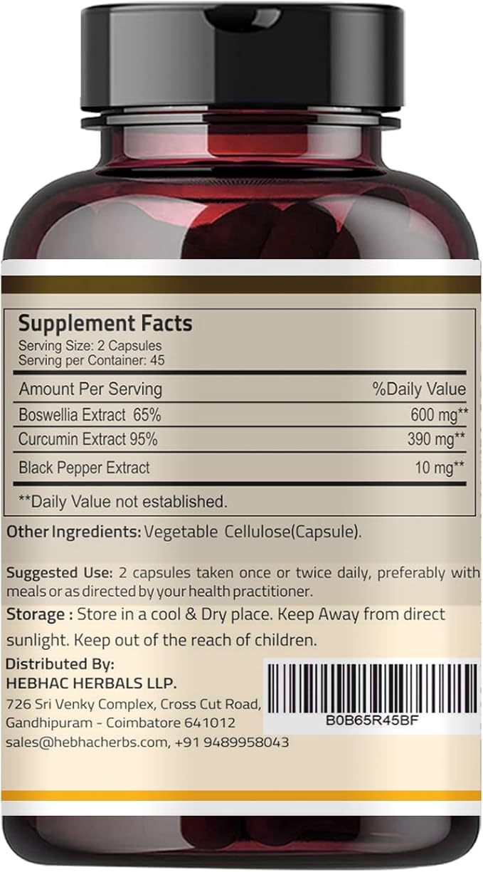 Turmeric Curcumin Capsules &amp Boswellia Turmeric Capsules