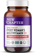New Chapter Women’s Multivitamin 55+ Astaxanthin B6 B12 D3 Vitamin C &amp Zinc Immune Heart Cellular Energy and Bone Support Gentle on The Stomach One Daily Non-GMO Gluten-Free 96 Table