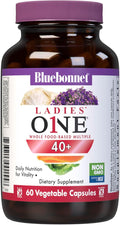 Bluebonnet Nutrition Ladies’ ONE 40+ Whole Food-Bed Multiple Women Multivitamin for Women 40+ Soy-Free Non-GMO Gluten Free 60 Vegetable Capsules 60 Servings