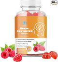 Gummies - Brain Supplement for Memory Focus &amp Attention - Cognitive Support with Magnesium Omega 3 Ashwagandha - 90 Count Raspberry Flavor