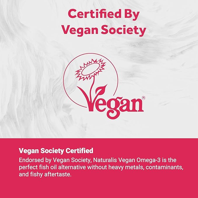 Naturalis Vegan Prenatal with Full Specrum Omega-3 | Algae DHA EPA DPA Vitamin D3 &amp Active Folic L 5-MTHF | Vegan Society Certified Sustainably Sourced Non-GMO &amp Soy Free | 120 Veggie Sof
