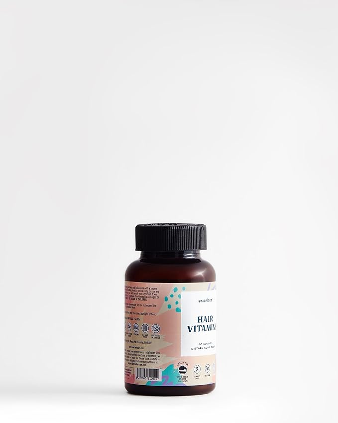 Hair Vitamins | 5000mcg Biotin | Non-GMO Vegetarian | Promotes &amp Strengthens Hair | 1-Month Supply