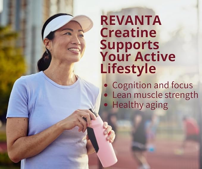 REVANTA Creatine Monohydrate Powder Cognitive &amp Lean Muscle Support Supplement for Women Men Cellular Energy for Memory Focus Strength &amp Healthy Aging Professional Grade Unflavored (300 Gr