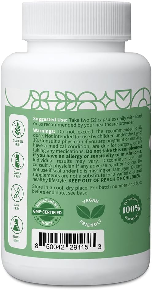 Pattern Wellness Cognitive Complex Supplement – Supports Brain Health &amp Mental Clarity – with Lion’s Mane Bacopa &amp B Vitamins – 60 Vegetarian Capsules