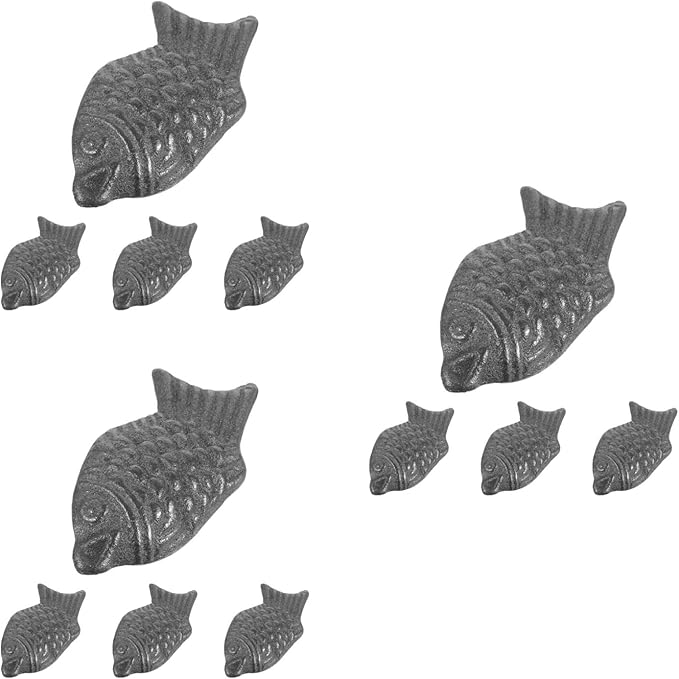 LUOZZY 12pcs Natural Iron Fish Cooking Supplement Cast Tools for Vegan Athletes and Pregnant Women