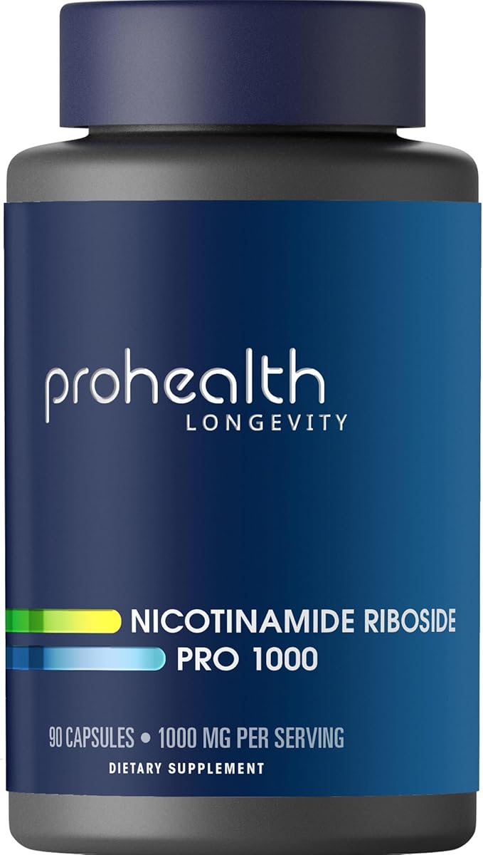 ProHealth Nicotinamide Riboside Pro 1000 | 90 Capsules | 1000 mg NR + 300 mg TMG | NAD+ Precursor for Cellular Energy Mitochondrial Support &amp Healthy Aging | USA GMP Triple Lab-Tested