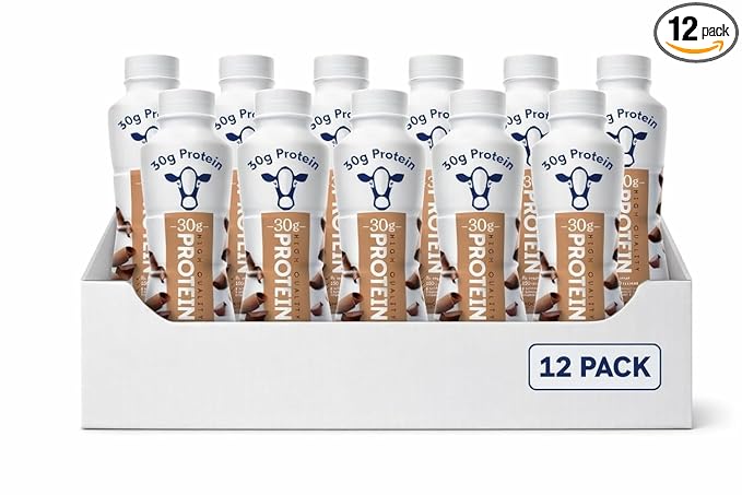 High-Protein Nutrition Shake – 30g Protein 2g Sugar 150 Calories 8 Essential Vitamins &amp Minerals Chocolate Flavor (11.5 Fl Oz (Pack of 12)