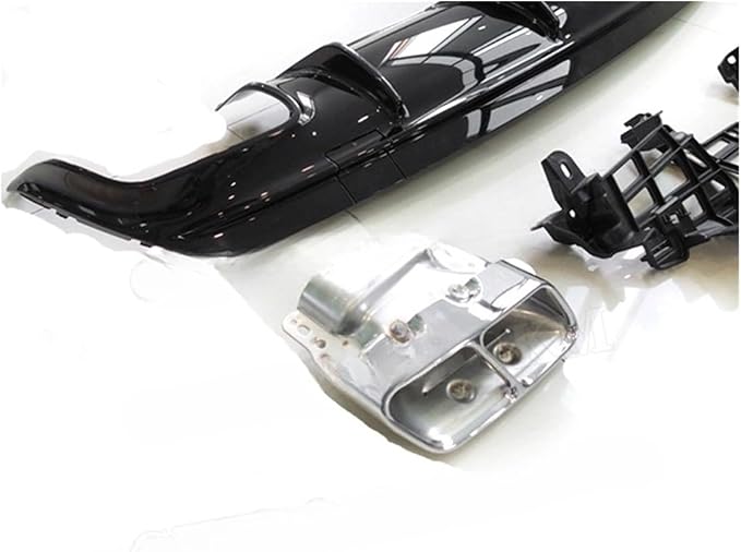 Rear Lip Diffuser with Exhaust Nozzle On Bumper Slide Compatible for Mercedes Benz CLA W117 Class CLA260 CLA4-2018 (Color : 2013-2015 Black)