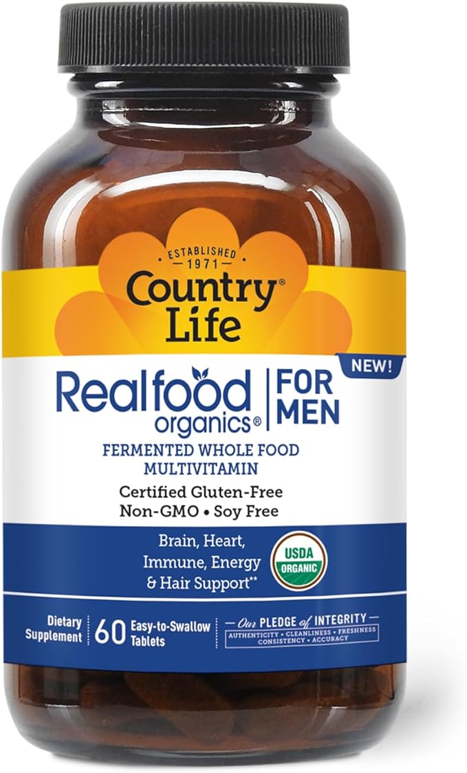 Country Life Realfood Organics for Women and Men Bundle - Certified Gluten Free Certified Vegan Certified USDA Organic - 60 Tablets