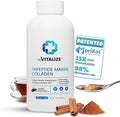 Liquid Collagen for Women and Men - 1000mg Hydrolyzed Peptides with 15% Tripeptides | Fast-Absorbing Anti-Aging Formula for Skin Renewal Hair Growth and Joint Support | 30-Day Supply Cinnamon Flavor