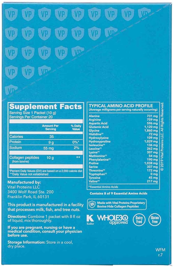 VITAL PROTEINS Collagen Peptides 20ct Box 0.35 OZ