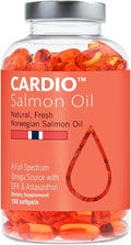 High Strength Omega 3 Fish Oil - 1000mg Norwegian Salmon Oil with EPA &amp DHA No Burping or Aftertaste Omega 3 Fatty Acids Supplement for Eye Brain &amp Heart Triglyceride Form - 180 Capsules