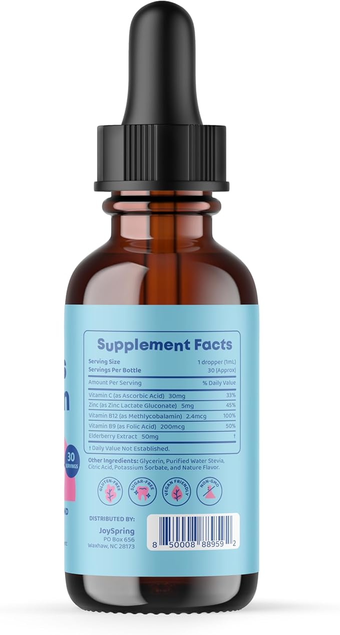 JoySpring Liquid B Complex - Multivitamin Drops for Kids - Genius Vitamin for Kids