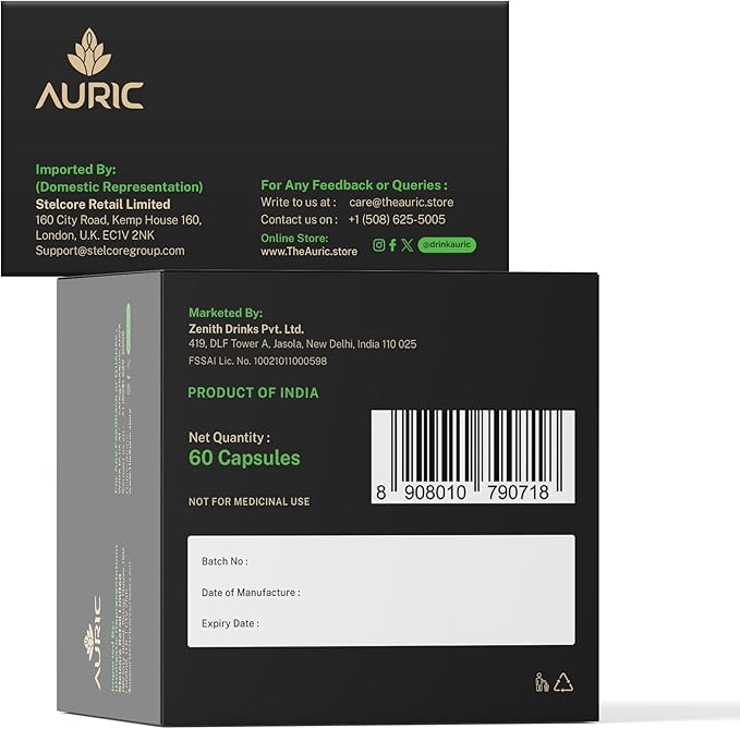 Auric Herbal Liver Support Supplement | Milk Thistle (Silymarin) Turmeric Garlic Ginger for Liver Health | Advanced Detox &amp Cleansing Formula for Active Liver | 60 Capsules