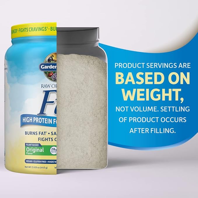 Garden of Life Raw Organic Fit Original Flavor Vegan Protein Powder – 28g Plant Based Powder for Weight Management Raw Protein Probiotics &amp Fiber Non-GMO Gluten-Free Vegan 10 Servings