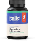 Magnesium L-Threonate 2000mg – Brain Health Supplement for Memory Focus &amp Mental Clarity – Supports Relaxation &amp Sleep – 120 Capsules – Non-GMO Lab Tested Made in USA by Italic Life Science