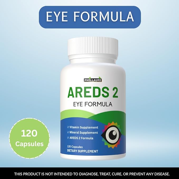 Areds 2 Eye Vitamins | Eye Vitamins Support Supplement | Eye Capsules | Eye Care Capsules for Men &amp Women 600 (Pack 5)