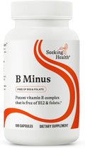 Seeking Health B-Minus - Complex Vitamin Supplement with Biotin &amp Riboflavin - Vitamin B Blend Supports Brain Health &amp Energy - 100 Capsules