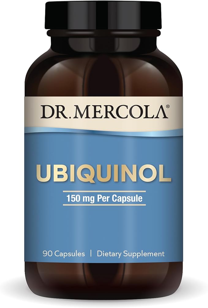 Dr. Mercola Ubiquinol - 150 mg Ubiquinol - Supports Energy Production - Antioxidant Supplement - Non-GMO Gluten-Free &amp Soy-Free - 90 Capsules (90 Servings)