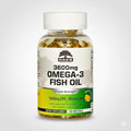 Omega 3 Fish Oil 3600mg | Triple Strength Burpless Softgels | 2160mg Omega-3s with 1300mg EPA &amp 860mg DHA | Ultra Purified Wild Caught Lemon Flavor 120 Softgels 60 Day Supply