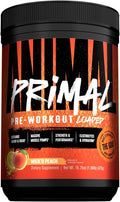 Animal Primal Muscle Hydration + Preworkout Powder – Contains Beta Alanine 3DPump Caffeine &amp Electrolytes – Improves Energy Focus Endurance &amp Absorption – New Wick’d Peach Flavor 16.75 oz