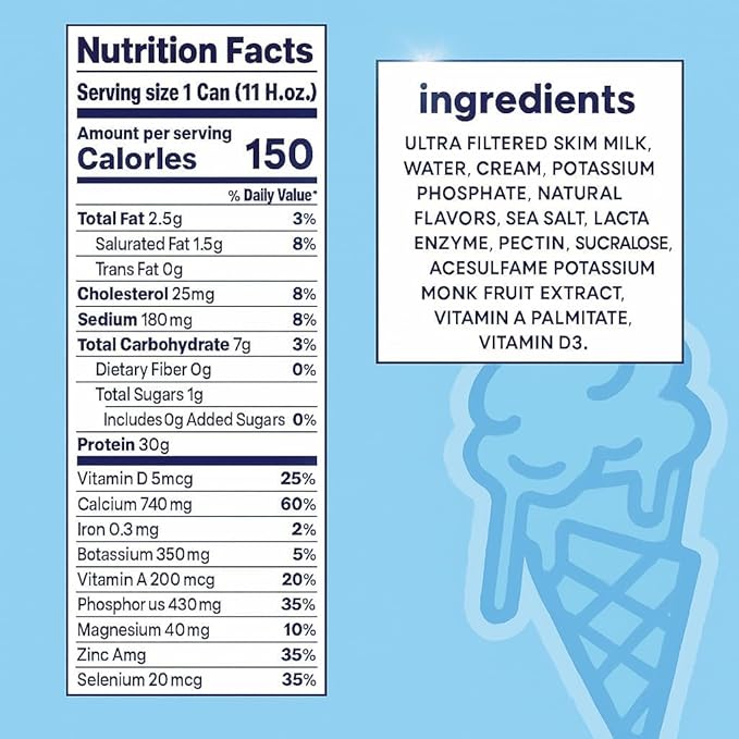 Nurri vanilla 12-Pack Ulta Filtered Milk Shake 30g Protein 1g Sugar 150 Calories 10 Vitamins Grade A Lactose Free (12 Pack Vanilla) SHIPPING BOX Elesbão 22