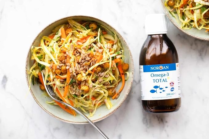NORSAN Omega-3 Total Liquid Fish Oil – High-Dose 2000mg Omega-3 per Serving | Supports Heart Brain &amp Vision* | Friend of the Sea Certified | 6.8 fl oz Bottle (200ml)