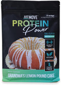Just Move Protien - Grandma's Lemon Pound Cake - Vegan (Plant Based) Organic Dairy Free Soy Free Gluten Free Keto Peanut Free 20g Protein Low Carb Non GMO (17.2 Oz)