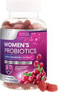 Probiotics for Women Gummies with Cranberry - 6 Premium Strains for PH Balance Digestive Health Vaginal &amp Immune Support 3 Billion CFU Women's Probiotic Gummy for Feminine Health - 120 Gummies