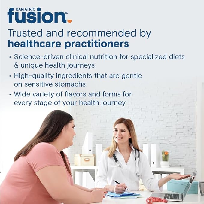 Bariatric Fusion Unflavored Meal Replacement 27g Protein Powder 21 Serving Tub for Bariatric Surgery Patients Including Gastric Bypass and Sleeve Gastrectomy - No Gluten Aspartame or Sugar