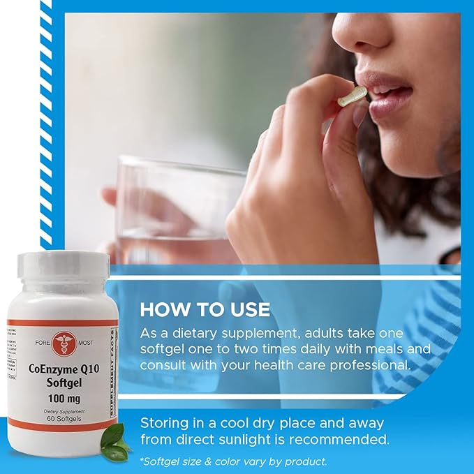Holistic Health CoEnzyme Q10 100 mg 60 Softgels