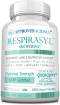 Approved Science® Respirasyl - Lung and Respiratory Support - with Quercefit Vitamins ACD BioPerine - 60 Capsules - Made in the USA