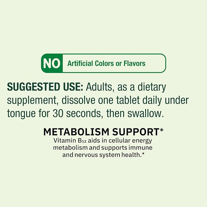 Extra Strength Vitamin B12 Fast-Dissolve Tablets 5000 mcg - Cherry Flavor 300 Count - Daily B12 Supplement (Pack of 1)