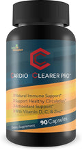 CC Cardio Clearer Pro - Natural Circulatory Health Support - Promote Healthy Blood Flow with Circulation Supplements - Vitamin C Turmeric Curcumin Garlic Ginger - Support Cardiovascular Health