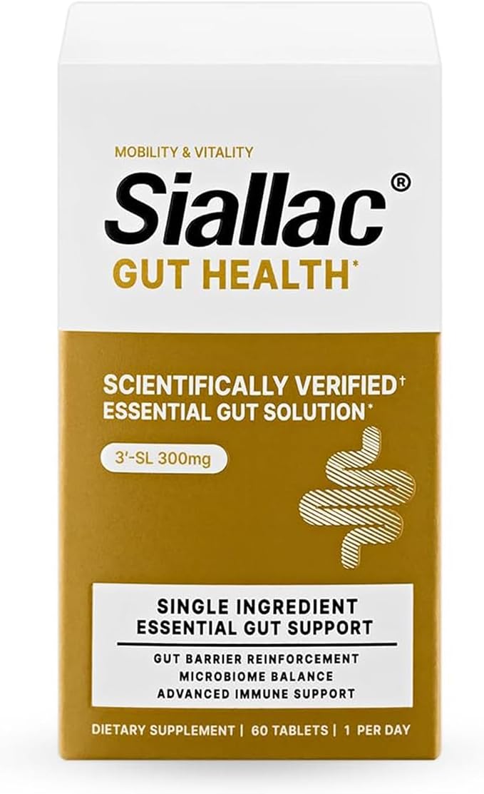 Gut Health - Gut Barrier Function Epithelial Cell Growth Immune Support Enhances Nutrient Absorption Microbiome Balance (HMO 3'-SL) (1 Pack)