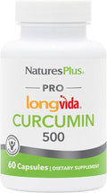 NaturesPlus PRO Longvida Curcumin 500 mg - 60 Capsules - Promotes Healthy Free Radical Protection - Non-GMO Vegan &amp Gluten Free - 60 Servings