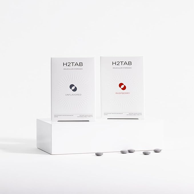 Molecular H2TAB Hydrogen Tablets Bundle – Raspberry &amp Unflavored – 12 PPM Molecular Hydrogen with Magnesium – 60 Tablets Total – Antioxidant Support for Energy Recovery &amp Brain Function
