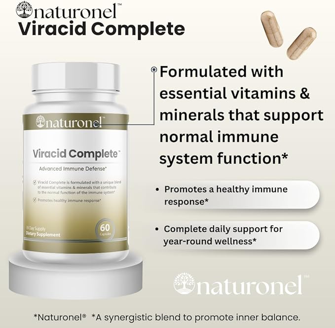 Viracid Complete – Comprehensive Immune Formula with Elderberry Echinacea Garlic Zinc L-Glutamine &amp Turmeric 95% Curcuminoids | Premium Supplement Made in USA GMP Certified (1)