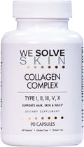 Multi Collagen Peptides Pills for Women &amp Men – 5 Types (I II III V X) – Marine Chicken &amp Bovine Collagen – Supports Hair Skin Nails Joints &amp Bones – Gluten-Free Capsules (90 Count