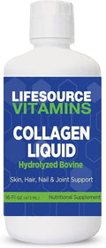 LifeSource Vitamins Collagen Liquid - Since 1992-16 fl oz - 30 Day Supply. Type 1 and 3 Collagen. Bones Joints Hair Skin Nails Wrinkles.