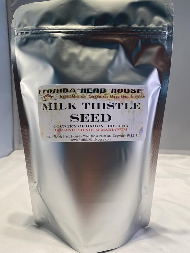 Florida Herb House Milk Thistle Seed Organic (Silyburn Marianum) (16 oz. (1 lb.))