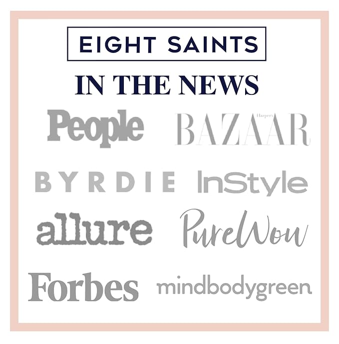 Eight Saints Vitamin C Serum For Face Anti Aging Facial Serum Hyaluronic Acid Vitamin E Organic Aloe Vera and Jojoba Oil Hydrating &amp Brightening Serum for Dark Spots Fine Lines and Wrinkles