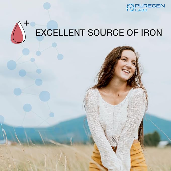 Puregen Labs Ferrous Gluconate 324 mg [High Potency] Iron Supplement Gentle on Stomach | 3 Pack - 300 Tablets Total