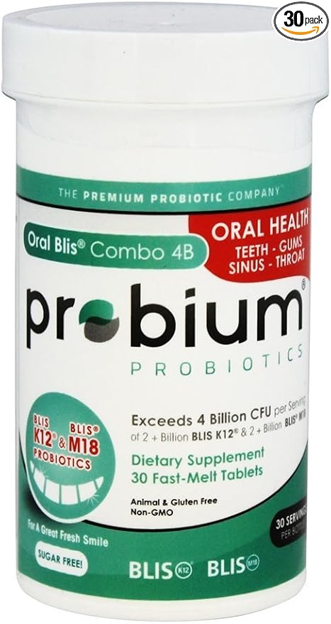 Oral Blis Combo 4B - 30 Fast-Melt Tablets by Probium Probiotic