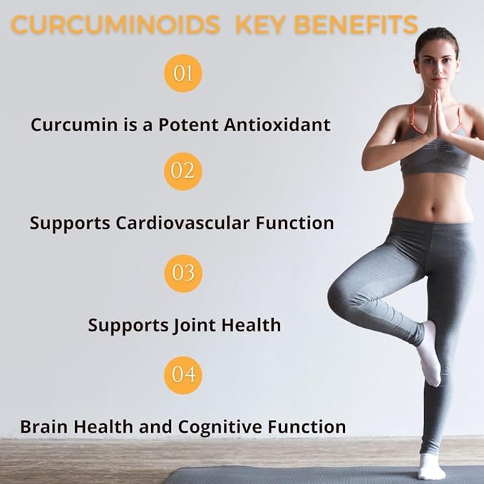 Turmeric Curcumin Supplement with Black Pepper Extract 1500mg – Absorption Supports Joint Health – Non-GMO 120 Vegan Capsules