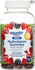 Equate Men's Multivitamin Gummies Daily Multivitamin for Adult Men Mixed Berry &amp Strawberry Flavor 150 Count (75 Servings) Sticker