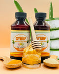 2 Natural Supplement Turmeric Honey Ginger and Aloe Vera - Exotic Spice Flavor - 4 fl oz x 2 Units
