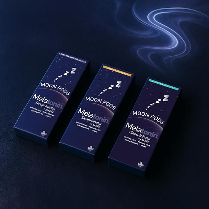 Melatonin Diffuser for Sleep Support – Natural Sleep Aid &amp Stress Relief – Nicotine-Free Non-Habit Forming – Reusable &amp Portable Melatonin Diffuser – Peppermint Aroma – 20ml